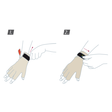 How to put on the Actimove Arthritis Care Gloves: Pull the glove up your wrist until comfortable. Secure the glove with the wrist strap
How to put on the Actimove Arthritis Care Gloves: Pull the glove up your wrist until comfortable. Secure the glove with the wrist strap