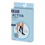 Side angle packshot of JOBST Activa Opaque everyday compression socks.