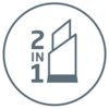 Applicateur 2-en-1 pour une application facile.