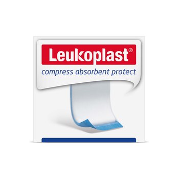 Vooraanzicht van Leukoplast compress absorbent protect