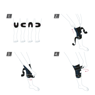 How to put on the Actimove Sports Edition Knee Stabilizer: Step inside your stabilizer, pull it up your leg and secure the straps
How to put on the Actimove Sports Edition Knee Stabilizer: Step inside your stabilizer, pull it up your leg and secure the straps