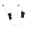 How to put on the Actimove Sports Edition Knee Support Open Patella: Pull the knee support up your leg and over your knee
