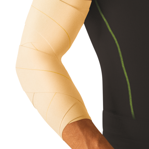 Arm wrapped in Tensoplast Elastic Adhesive Bandage