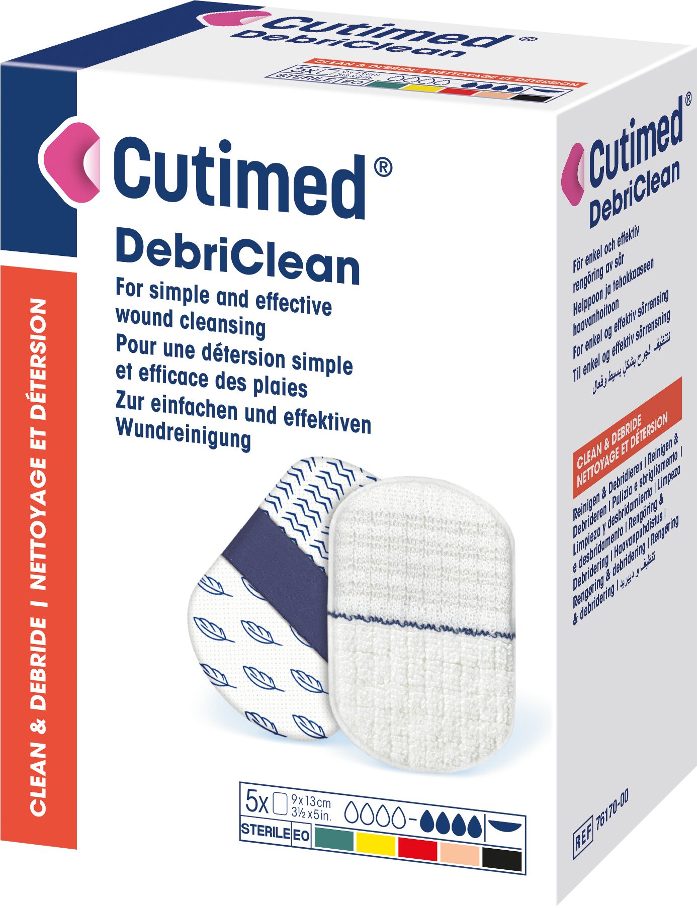 Bilde som viser et pakningsbilde av Cutimed® DebriClean