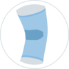 soft comfortable area in popliteal area on knee support
