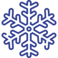 Icono que simboliza el hielo, para resaltar la importancia de aplicar una terapia de frío sobre el desgarro muscular.