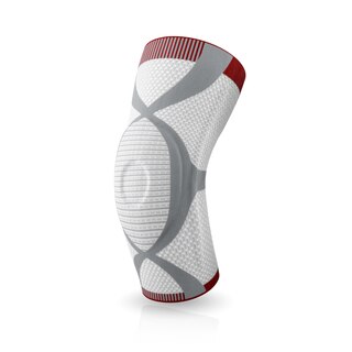 Framifrån: Actimove Professional Line GenuMotion knästöd i vitt.
