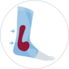 pressure pads on ankle support