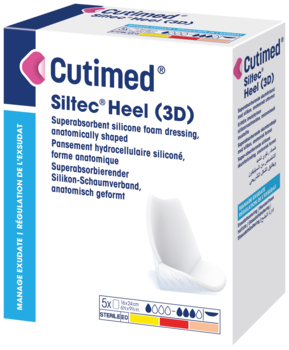 Bilde som viser et pakningsbilde av Cutimed® Siltec® Heel (3D)