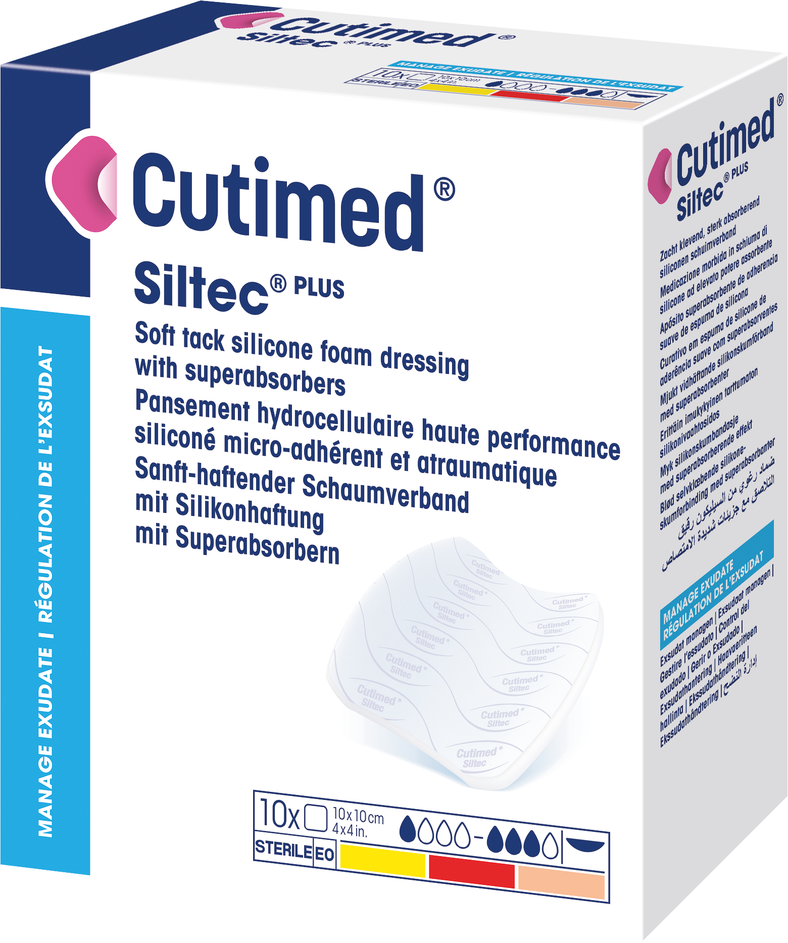 Bilde som viser et pakningsbilde av Cutimed® Siltec® PLUS