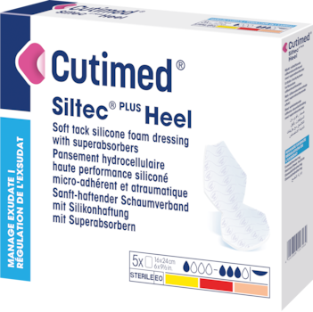 Obrázek ukazující balíček Cutimed® Siltec® PLUS Heel