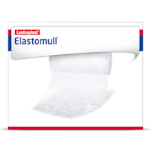 Vista frontale della confezione di Leukoplast Elastomull