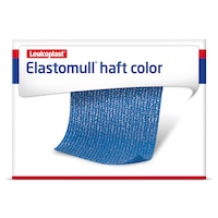 Förpackningsbild framifrån av Elastomull haft color från Leukoplast