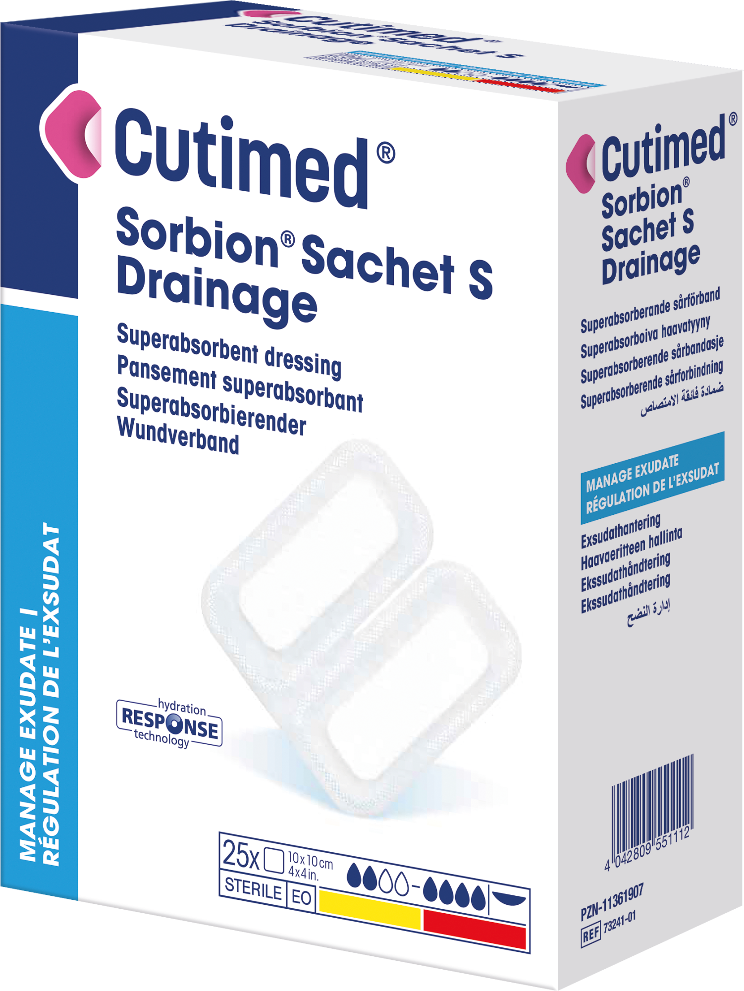 Imagen de un paquete de Cutimed Sorbion Sachet S Drainage