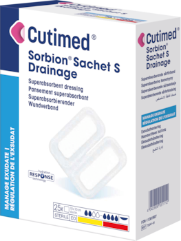 Image showing a packshot Cutimed® Sorbion® Sachet S Drainage
