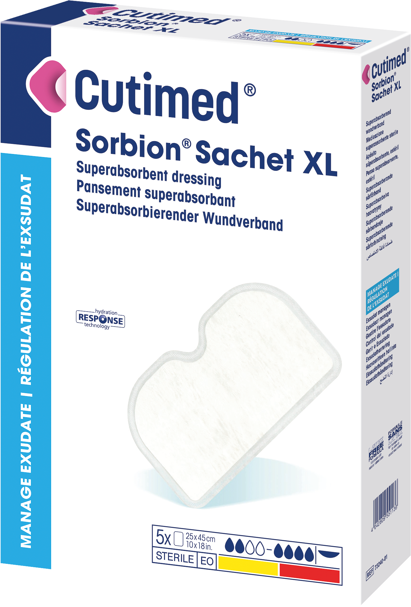 Obrázok znázorňujúci balenie Cutimed® Sorbion® Sachet XL 