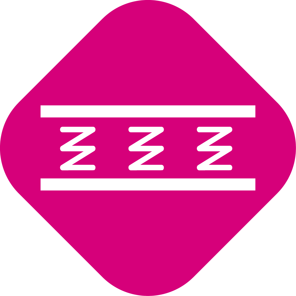 Simbolo con due linee separate da molle per indicare l’effetto cuscinetto
