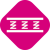 Symbol of two bars separated by suspension springs to visualize the cushioning effect
