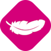 Symbol of a feather to visualize that the product is gentle