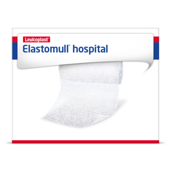 Pakkebillede forside af Elastomull hospital fra Leukoplast