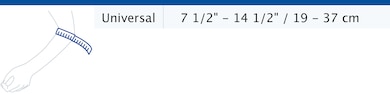 Size chart showing measurements for Actimove Sports Edition Elbow Support Adjustable
Size chart showing measurements for Actimove Sports Edition Elbow Support Adjustable