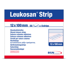 Imagem da frente da embalagem de Leukosan Strip da Leukoplast