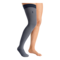 Right leg wearing a JOBST Confidence thigh-high closed toe grey leg compression garment.