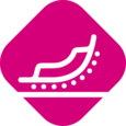 Symbol of a wound dressing that binds bacteria to visualize its wound cleaning effect