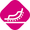 Symbol of a wound dressing that binds bacteria to visualize its wound cleaning effect
