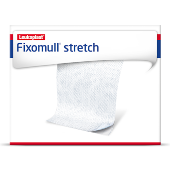 Bilde av fremsiden til emballasjen for Fixomull stretch fra Leukoplast