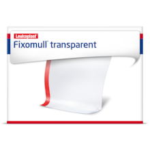 Packshot front view of Fixomull transparent by Leukoplast
