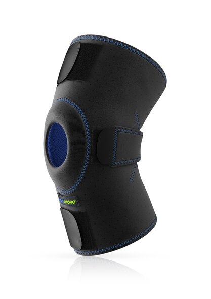 Neoprene-free Actimove Sports Edition Knee Support Open Patella Adjustable in black
