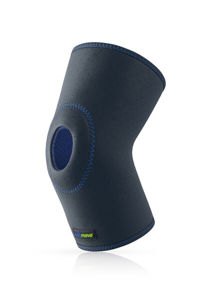 Neoprene-free Actimove Sports Edition Knee Support Open Patella in navy
