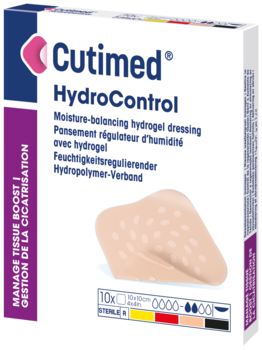 Bilde som viser et pakningsbilde av Cutimed® HydroControl