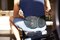 Close up of man at gym wearing an Actimove Sports Edition Back Stabilizer with Pressure Pads

