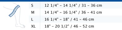 Size chart showing measurements for Actimove Everyday Supports Knee Support with Closed Patella with 2 Stays
Size chart showing measurements for Actimove Everyday Supports Knee Support with Closed Patella with 2 Stays