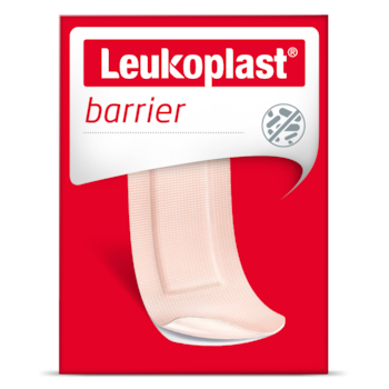 Vista frontale della confezione di Leukoplast barrier