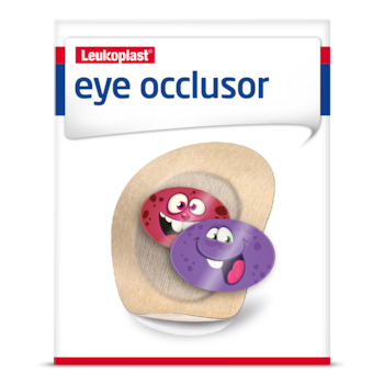 Imagem frontal da embalagem de Oclusor Ocular da Leukoplast