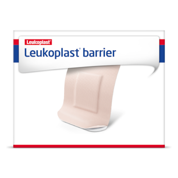 Imagen frontal del paquete de Leukoplast barrier