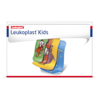 Imagem da frente da embalagem de Leukoplast kids