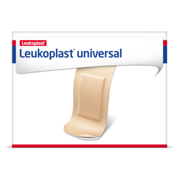 Imagen frontal del paquete de Leukoplast universal