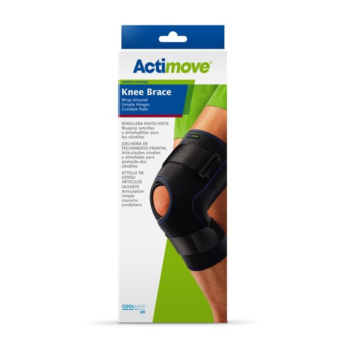 Pack of Actimove Sports Edition Knee Brace Wrap Around with Simple Hinges and Condyle Pads
