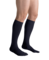 Close-up side view of a person 
wearing JOBST for men ambition Knee High Closed Toe navy