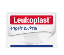 A package of Leukoplast Engels Pluksel cotton ointment patches
