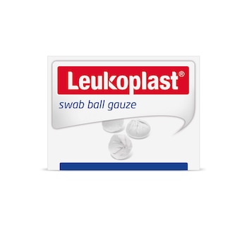 Front packshot of Leukoplast swab ball gauze