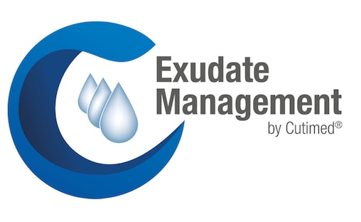 An image showing the Excudate Management logo against a white background
