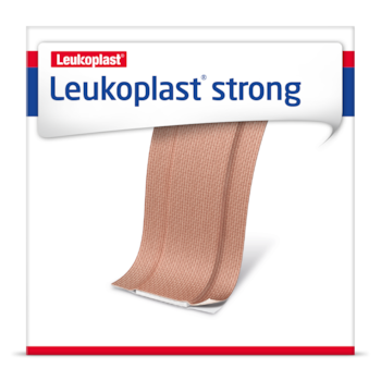 Förpackningsbild framifrån av Leukoplast strong