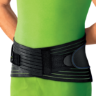 Actimove Sports Edition Back Support with 4 Stays and Adjustable Double Layer Compression on model
