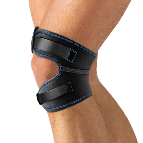 Actimove Sports Edition Adjustable Dual Knee Strap on knee
