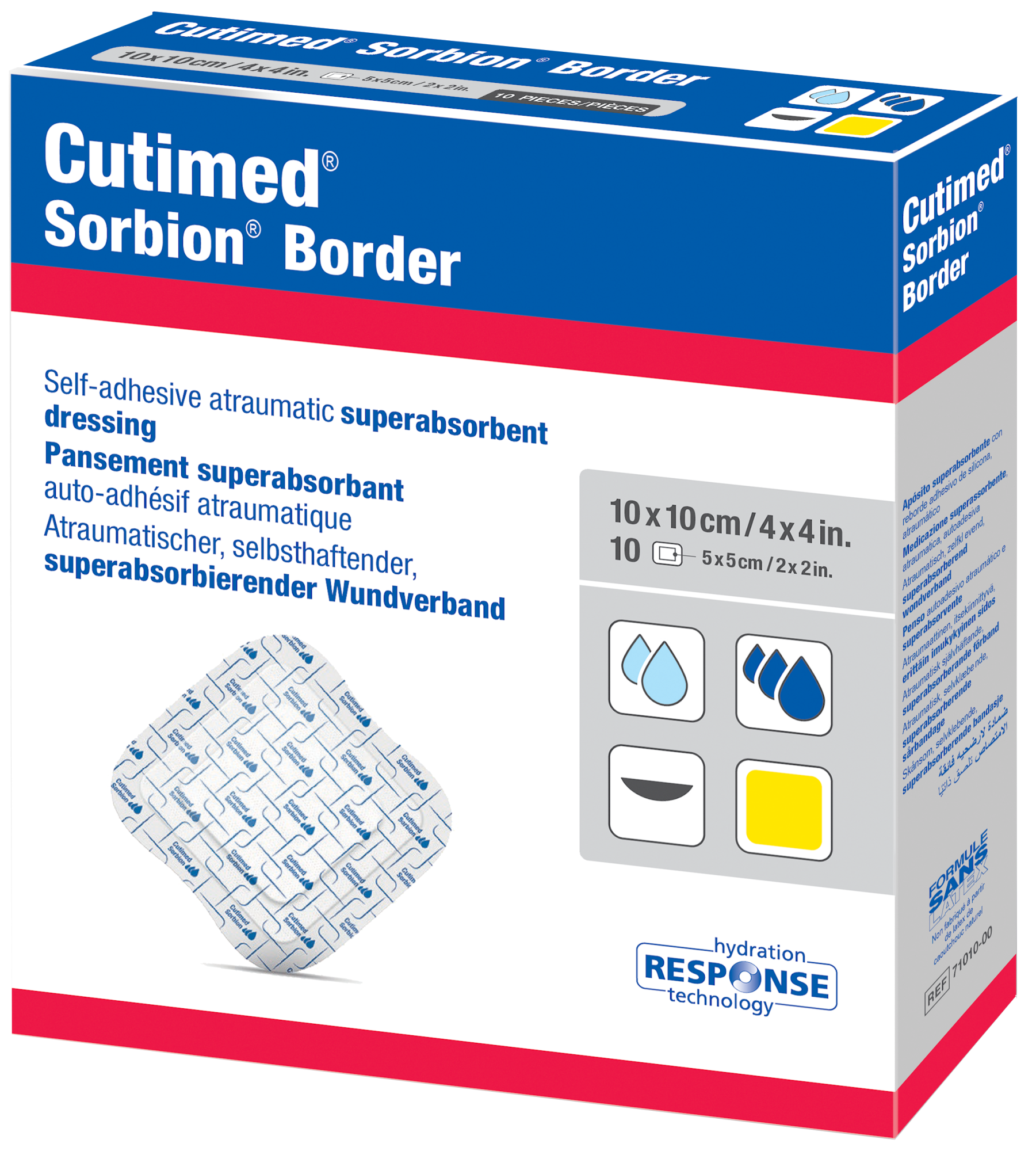 Bilde som viser et pakningsbilde av  Cutimed® Sorbion® Border